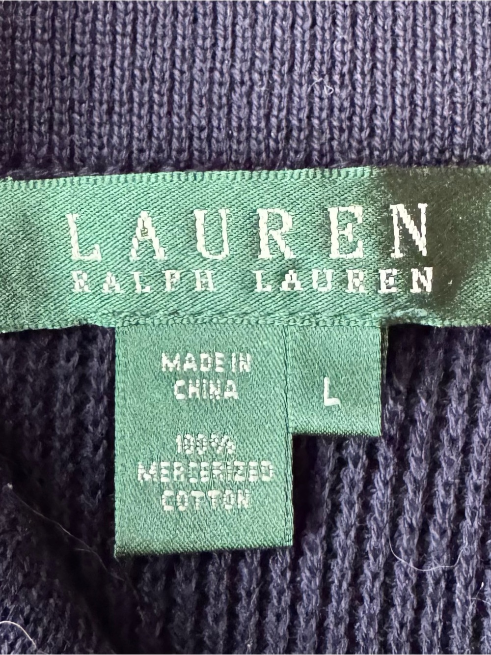 Ralph Lauren Navy Knit Short Sleeve Cardigan - Picture 2 of 5